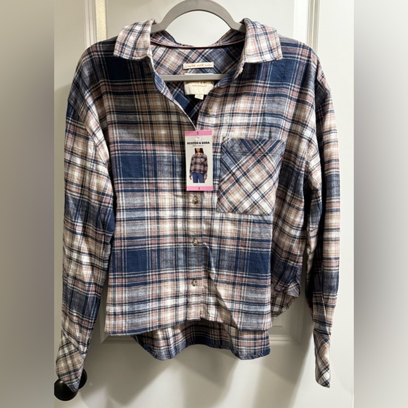 Scotch & Soda Tops - Scotch & Soda Amsterdam Women’s Plaid Flannel Shirt size Small NWT